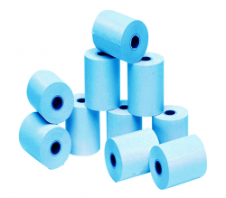30 rouleaux de papier thermique 80x80x12 mm - 80m - Bleu